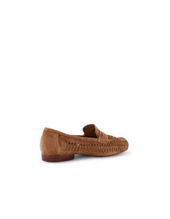 Testkas Woven Suede Penny Loafers