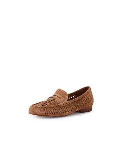 Testkas Woven Suede Penny Loafers