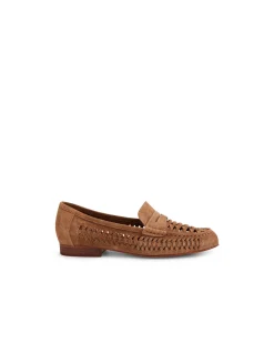 Testkas Woven Suede Penny Loafers