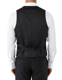 TEXTURED CHECK VEST