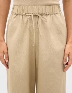 TEXTURED WIDE LEG PANT