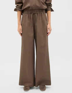 TEXTURED WIDE LEG PANT