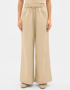 TEXTURED WIDE LEG PANT