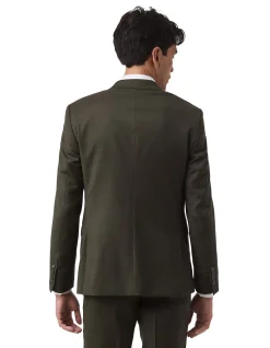 TEXTURED WOOL SUIT JACKET