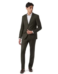 TEXTURED WOOL SUIT JACKET
