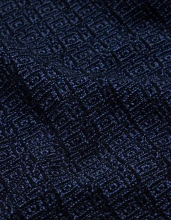 TEXTURED JACQUARD MERINO POLO