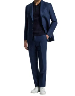 TEXTURED LINEN BLEND BLAZER