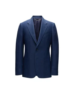 TEXTURED LINEN BLEND BLAZER