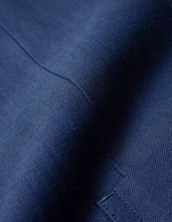 TEXTURED LINEN BLEND BLAZER