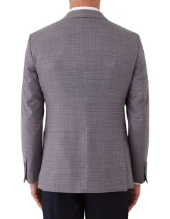 TEXTURED NOTCH LAPEL PATCH POCKET JACKET