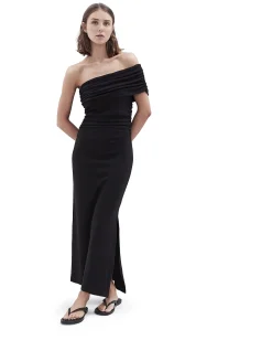 TEXTURED ONE SHOULDER DRESS