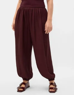 TEXTURED SATIN HAREM PANT