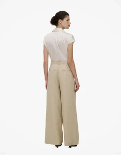 Textured Wide Leg Pant