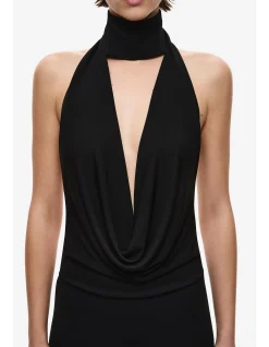 THE COWL NECK JERSEY DRESS
