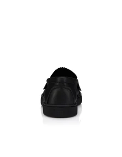 THE HAROLD I FLAT CALF RETOURNE DS BLACK LOAFERS