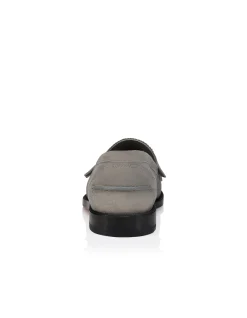 THE PLATO LOAFER FLAT VEAU VELOURS PHANTOM GREY LOAFERS