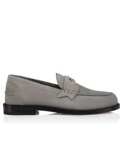 THE PLATO LOAFER FLAT VEAU VELOURS PHANTOM GREY LOAFERS