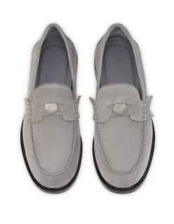 THE PLATO LOAFER FLAT VEAU VELOURS PHANTOM GREY LOAFERS