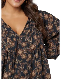 THE POETIC GYPSY - LOSE MYSELF MINI SMOCK DRESS