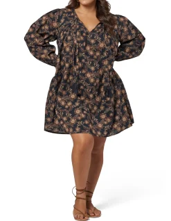 THE POETIC GYPSY - LOSE MYSELF MINI SMOCK DRESS