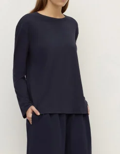 Thea Long Sleeve Tee Navy