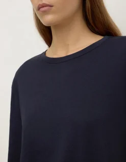 Thea Long Sleeve Tee Navy