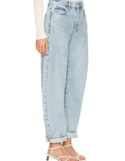The Bubble High Rise Barrel Leg Denim Jeans