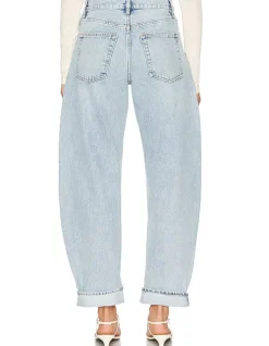 The Bubble High Rise Barrel Leg Denim Jeans
