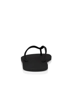 THE CHRISTIAN LOUBOUTIN SUMMER FLAT RUBBER BLACK THONGS