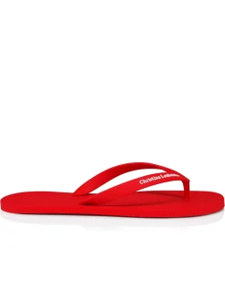 THE CHRISTIAN LOUBOUTIN SUMMER FLAT RUBBER LOUBI THONGS