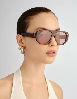 THE DIONNE CRYSTAL TORT AVIATOR Sunglasses