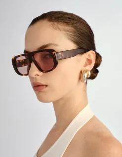 THE DIONNE CRYSTAL TORT AVIATOR Sunglasses