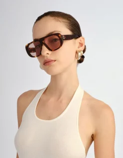 THE DIONNE CRYSTAL TORT AVIATOR Sunglasses
