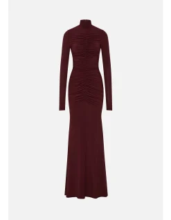 THE GATHERED LONG SLEEVE JERSEY DRESS