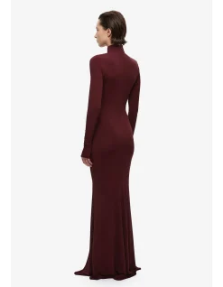 THE GATHERED LONG SLEEVE JERSEY DRESS