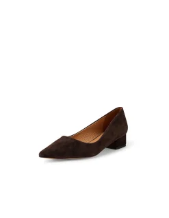 Thego Low Block Heel Pointed Toe Pumps