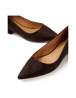 Thego Low Block Heel Pointed Toe Pumps