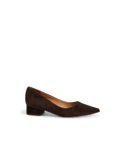 Thego Low Block Heel Pointed Toe Pumps