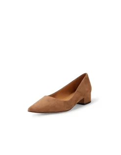 Thego Low Block Heel Pointed Toe Pumps