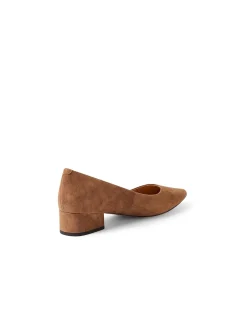Thego Low Block Heel Pointed Toe Pumps