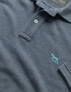 THE GUNN POLO - STEEL BLUE
