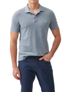 THE GUNN POLO - STEEL BLUE
