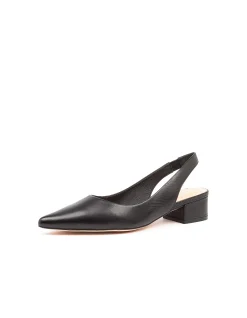 Thelma Pointed Toe Low Block Heel Slingbacks