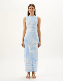 Theodore Calypso Print Sleeveless Maxi Dress