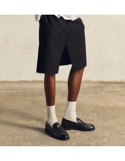 THE PLATO LOAFER FLAT CALF BLACK LOAFERS