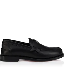 THE PLATO LOAFER FLAT CALF BLACK LOAFERS