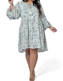 THE POETIC GYPSY-SEA BREEZE MINI DRESS