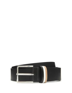 Ther Loop Contrast Keeper Leather Belt