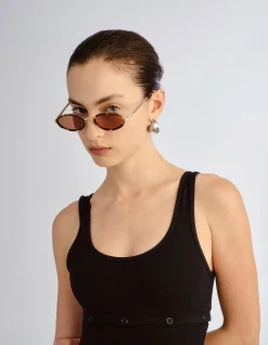 THE SAGE CRYSTAL TORT OVAL Sunglasses