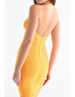 THE SCULPT MIDI BANDAGE DRESS